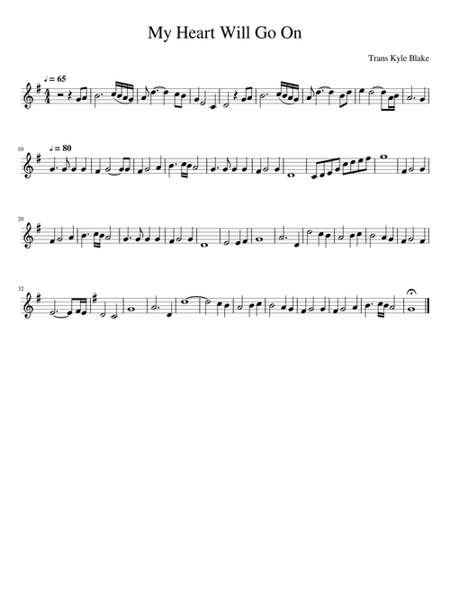 My Heart Will Go On French Horn Solo