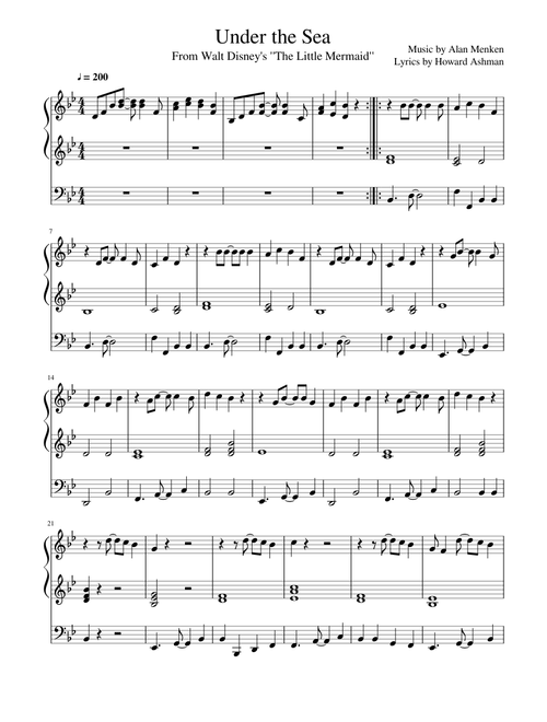 Under the Sea (From Walt Disney's "The Little Meramaid")