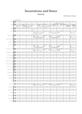 Free Incantation And Dance by John Barnes Chance sheet music