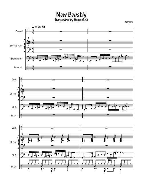New Beastly /// VULFPECK (full transcription)