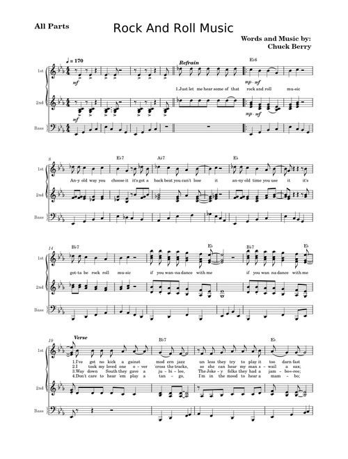 Rock and roll music – Chuck Berry