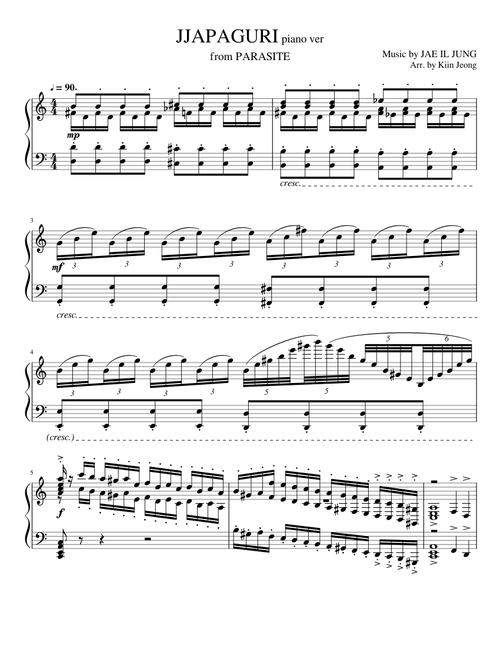 JJAPAGURI piano ver (Parasite OST)
