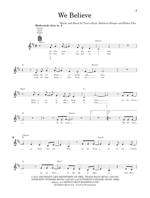 We Believe - Newsboys (Easy Guitar)