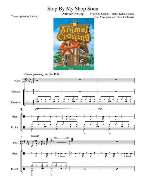 Stop By My Shop Soon - Animal Crossing (Transcription)