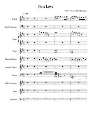 Utada Hikaru - First Love (advanced piano solo) Sheet Music for Utada Hikaru - First Love (advanced piano solo) Sheet Music for