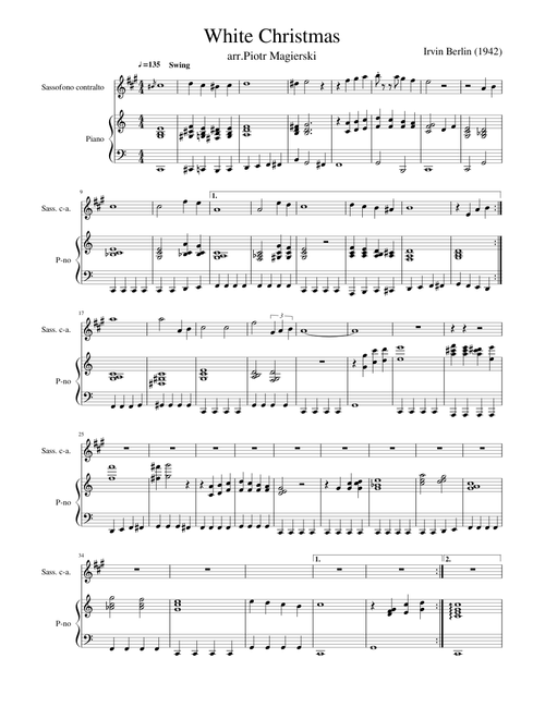 White Christmas with piano solo