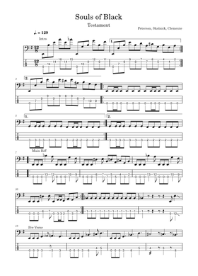 Free Souls Of Black by Testament sheet music | Download PDF or