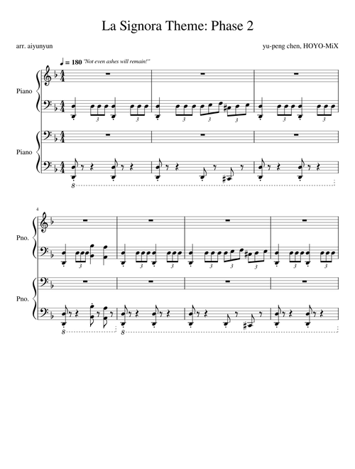 La Signora Theme: Phase 2 (Saltatio Favillae) - Genshin Impact