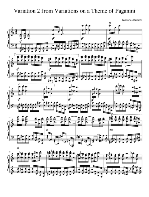 Variation 2 from Variations on a Theme of Paganini