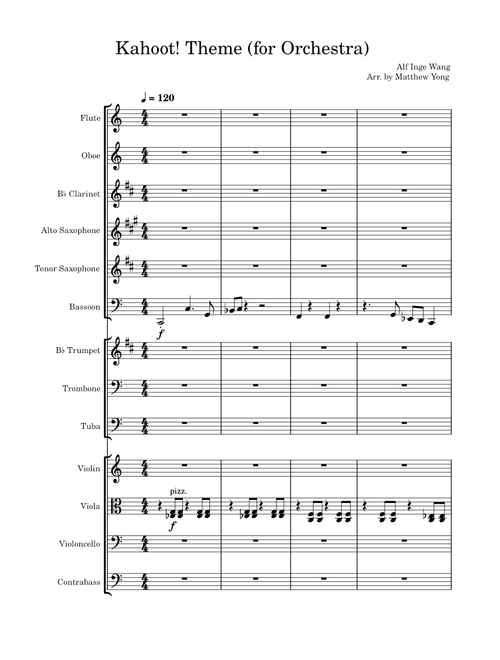 Kahoot! Theme (for Orchestra)- Arranged by Matthew Yong