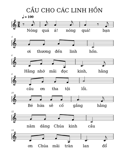CẦU CHO CÁC LINH HỒN