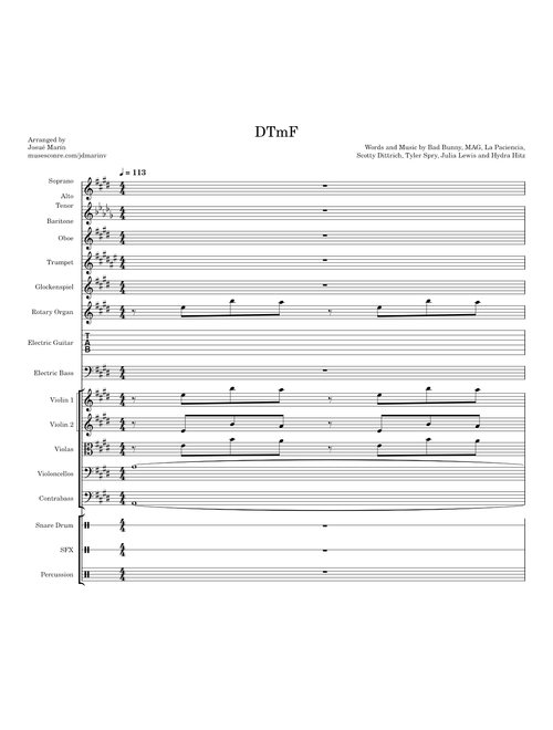 DtMF (SATB) – Bad Bunny