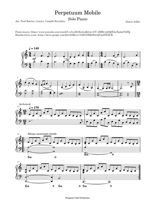 Perpetuum mobile – Penguin Cafe Orchestra