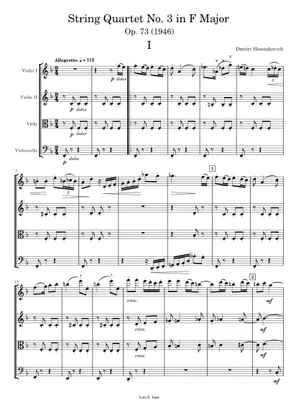 String Quartet No. 8 Sheet music for Saxophone alto String Quartet No. 8 Sheet music for Saxophone alto