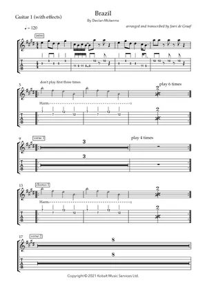 Brazil Letra Brazil - Declan McKenna Sheet Music and Tab for Vocals, Guitar, Bass ...