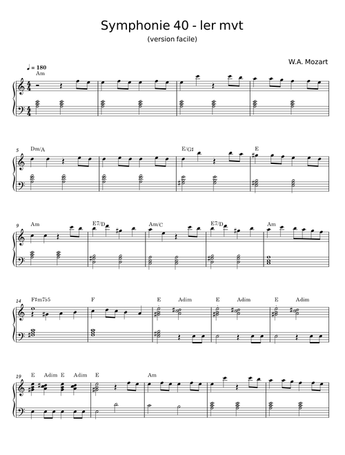 Symphonie 40 - W. A. Mozart