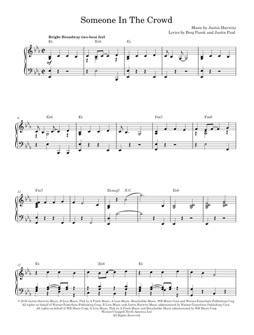 Someone In The Crowd - La La Land (Solo)
