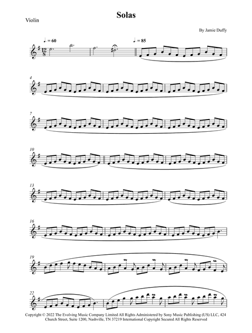 Solas (Arr. Wesley S. SIlva) - Jamie Duffy (Violin Solo)
