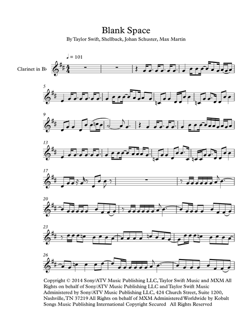 Blank Space (Arr. Robert Moody) - Taylor Swift (Small Ensemble)
