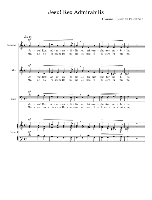 Jesu! Rex admirabilis - Giovanni Pierluigi da Palestrina
