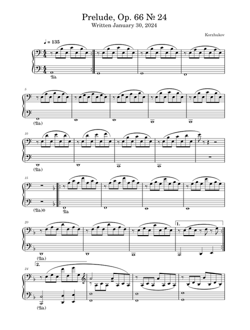 Prelude, Op. 66 № 24