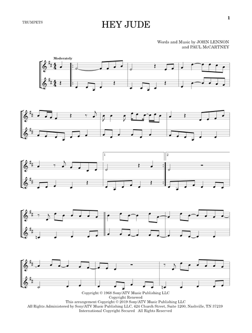 Hey Jude - The Beatles (Trumpet Duet)
