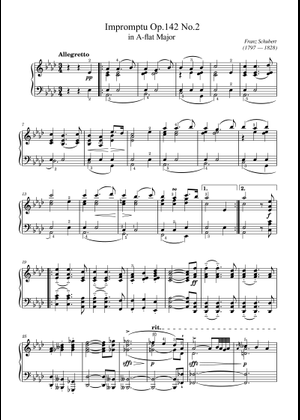 4 Impromptus, Op. 142 (D. 935) – Franz Schubert Sheet Music for