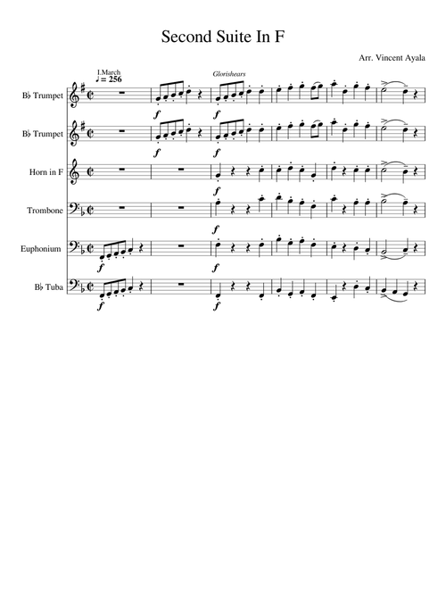 Second Suite In F, Brass Ensemble