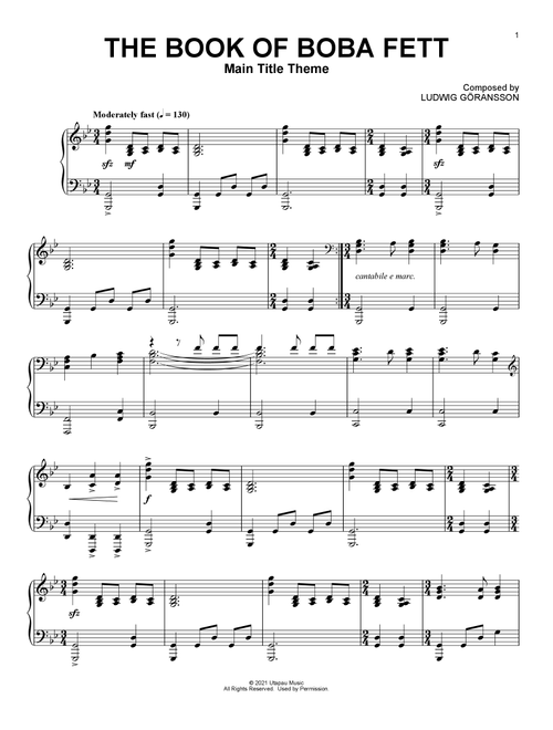 The Book Of Boba Fett (Main Title Theme) - Ludwig Göransson (Piano Solo)