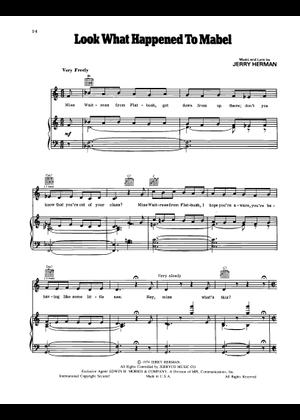 Look What Happened to Mabel - Jerry Herman Sheet Music for Piano ...