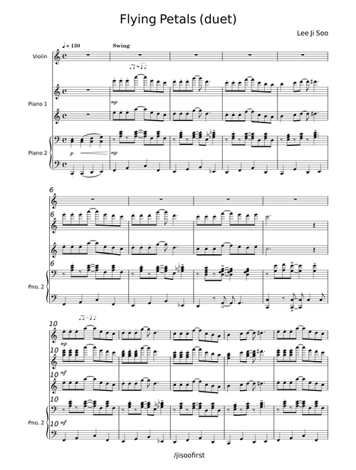 Flying Petals (Piano Violin Duet)