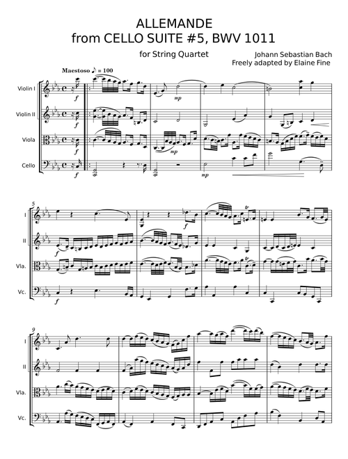 Allemande - Johann Sebastian Bach