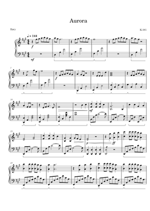 Aurora – K-391 & RØRY Sheet Music for Piano (Solo