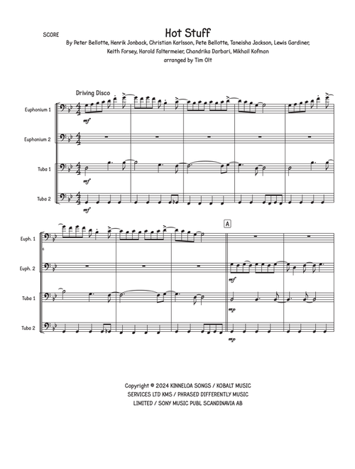 Hooked (Hot Stuff) (Arr. Tim Olt) - Galantis (Brass Ensemble)