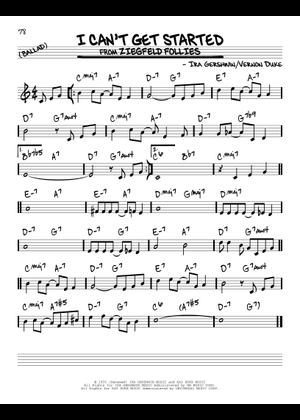 Play Official version of I Can't Get Started Sheet Music by Vernon