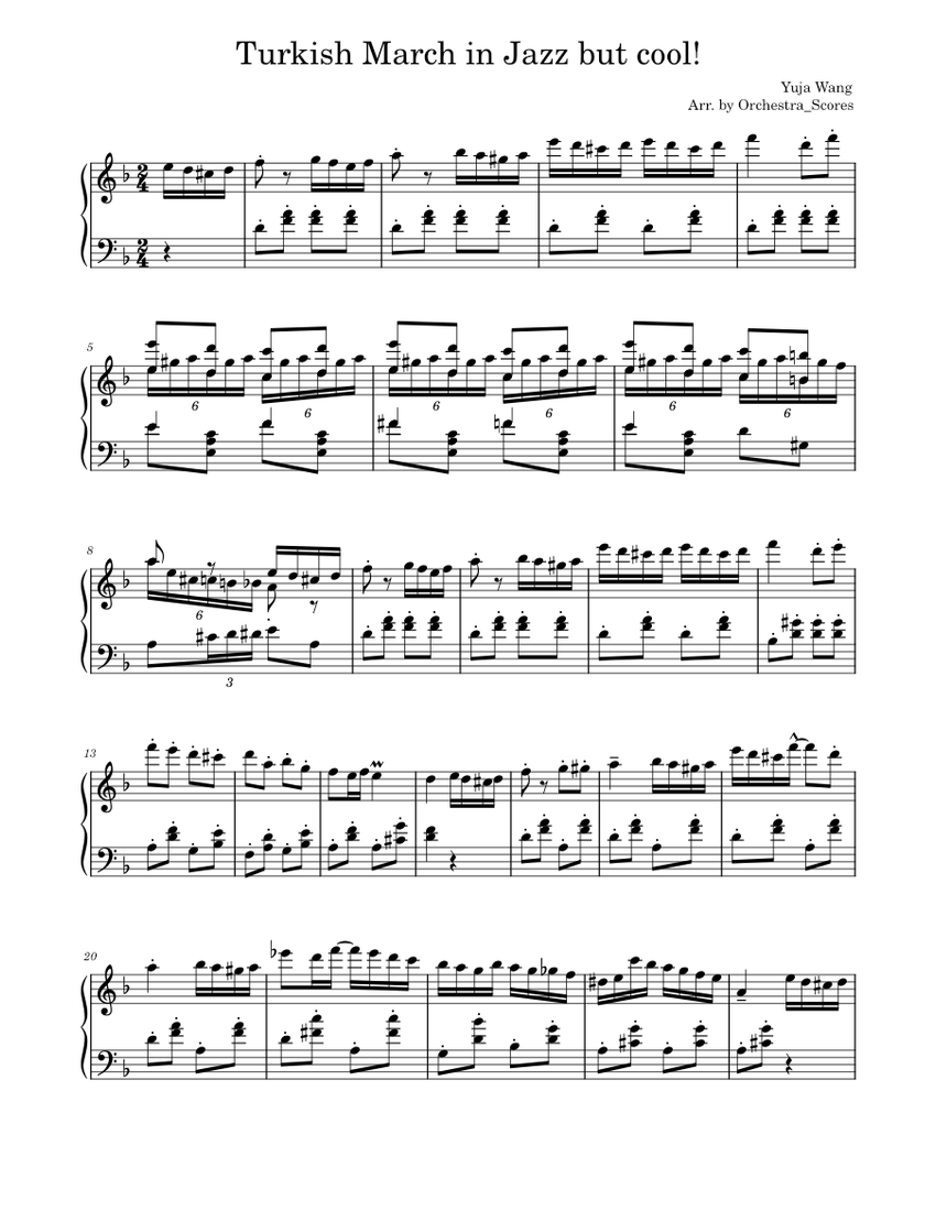 Piano Sonata No. 11, K. 331 (Turkish March) – Wolfgang
