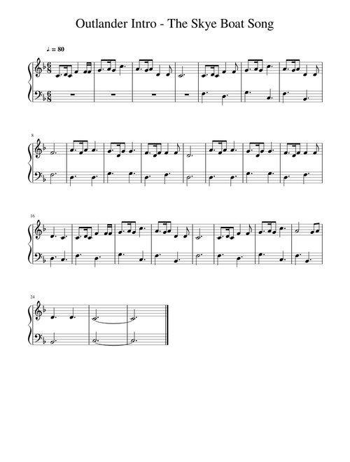 Outlander Intro The Skye Boat Song