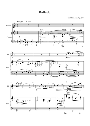 Ballade, Op.288 – Carl Reinecke Sheet Music for Flute (Woodwind