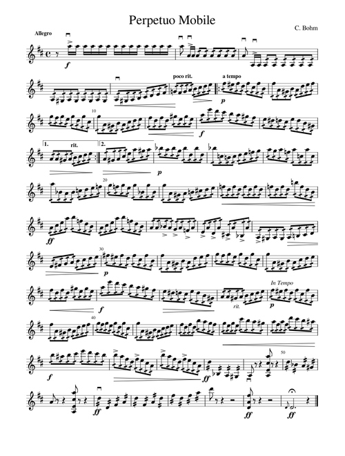 Perpetual Motion – C. Bohm Perpetual Motion - Violin