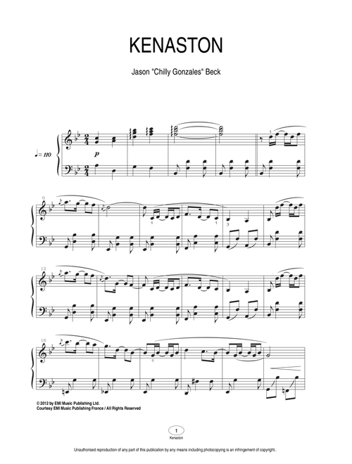Kenaston - Chilly Gonzales, Jason Beck (Piano Solo)