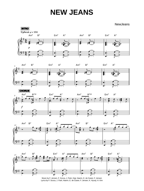 New Jeans - NewJeans (Piano)