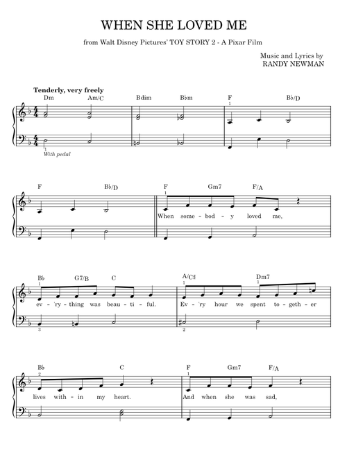 When she loved me - Randy Newman