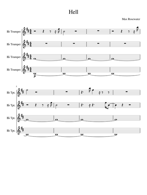 Inferno - Dies Irae for Trumpet Quartet - Credit to Carolina Crown