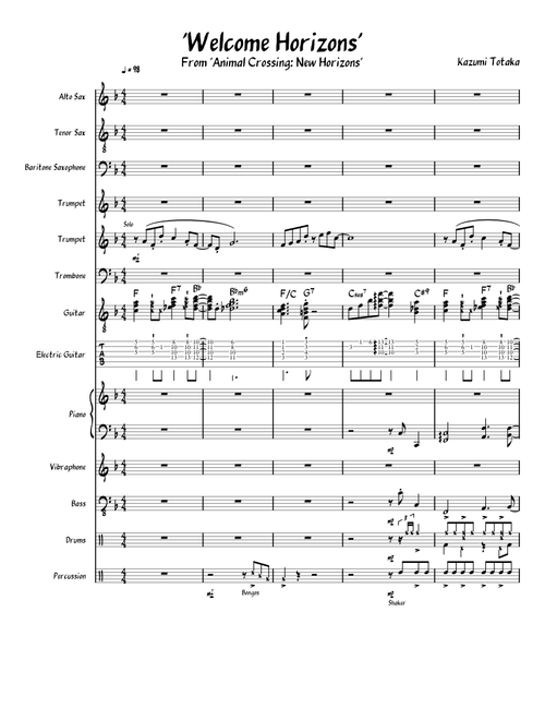 'Welcome Horizons' - Jazz Ensemble Arrangement