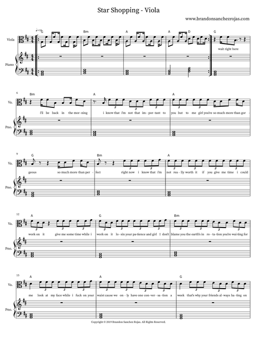 Star Shopping - Viola - BSR (Instrumental Solo)