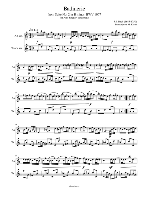 Badinerie from Suite No. 2 in B minor, BWV 106