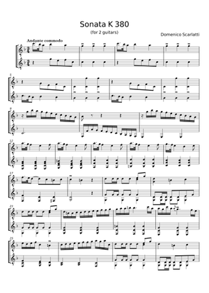 Sonata in E Major K.380 - Domenico Scarlatti Sheet Music for Piano