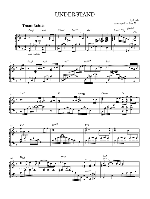 UNDERSTAND – keshi (arrangement)
