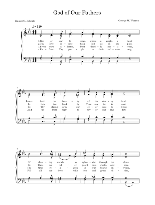 God of Our Fathers – George W. Warren