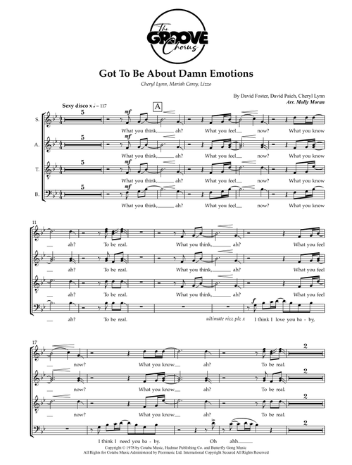 Medley: Got To Be Real with Emotions and About Damn Time (Arr. Molly Moran) - 1undread, Janette Mason, Mikey General (Choral, SATB)